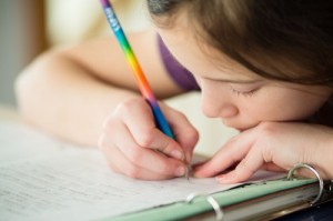Girl Doing Homework