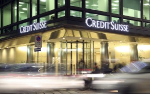 The Credit Suisse logo is seen at the headquarters in downtown Milan Credit Suisse