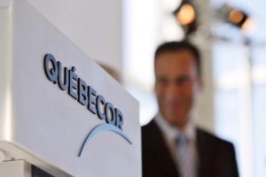 Pierre Dion, president and chief executive officer of Quebecor and Quebecor Media arrives for their annual meeting in Montreal