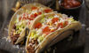 Two tacos on a plate