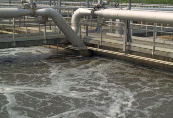 Sludge tank at a wastewater treatment plant (Getty)