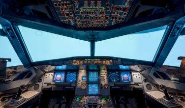 Photo of a plane military aerospace cockpit flight display defence