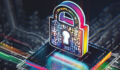 Cybersecurity padlock