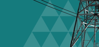 An electricity pylon with power lines, representing the power and transmission sectors.