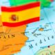 Map and flag of Spain