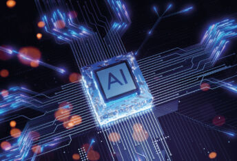 Photo of an AI microchip.
