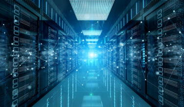 Apollo, Blackstone, KKR and others are investing heavily in data center infrastructure; Healthcare education attracts private equity Connection network in dark servers data center room storage systems 3D rendering.