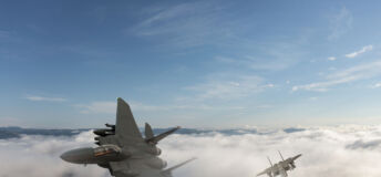 Picture of two jet fighters in the air