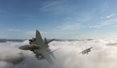 Picture of two jet fighters in the air