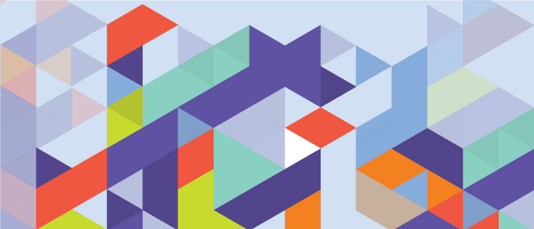 2026 awards Annual Review variant 2 Multi-coloured triangles form an interesting pattern