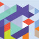 Multi-coloured triangles form an interesting pattern