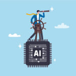 Illustration of the concept of the future of AI.
