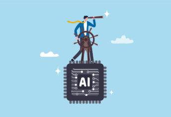 Illustration of the concept of the future of AI.