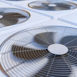 3D rendered illustration of HVAC units.
