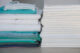 piles of medical hospital laundry and sheets